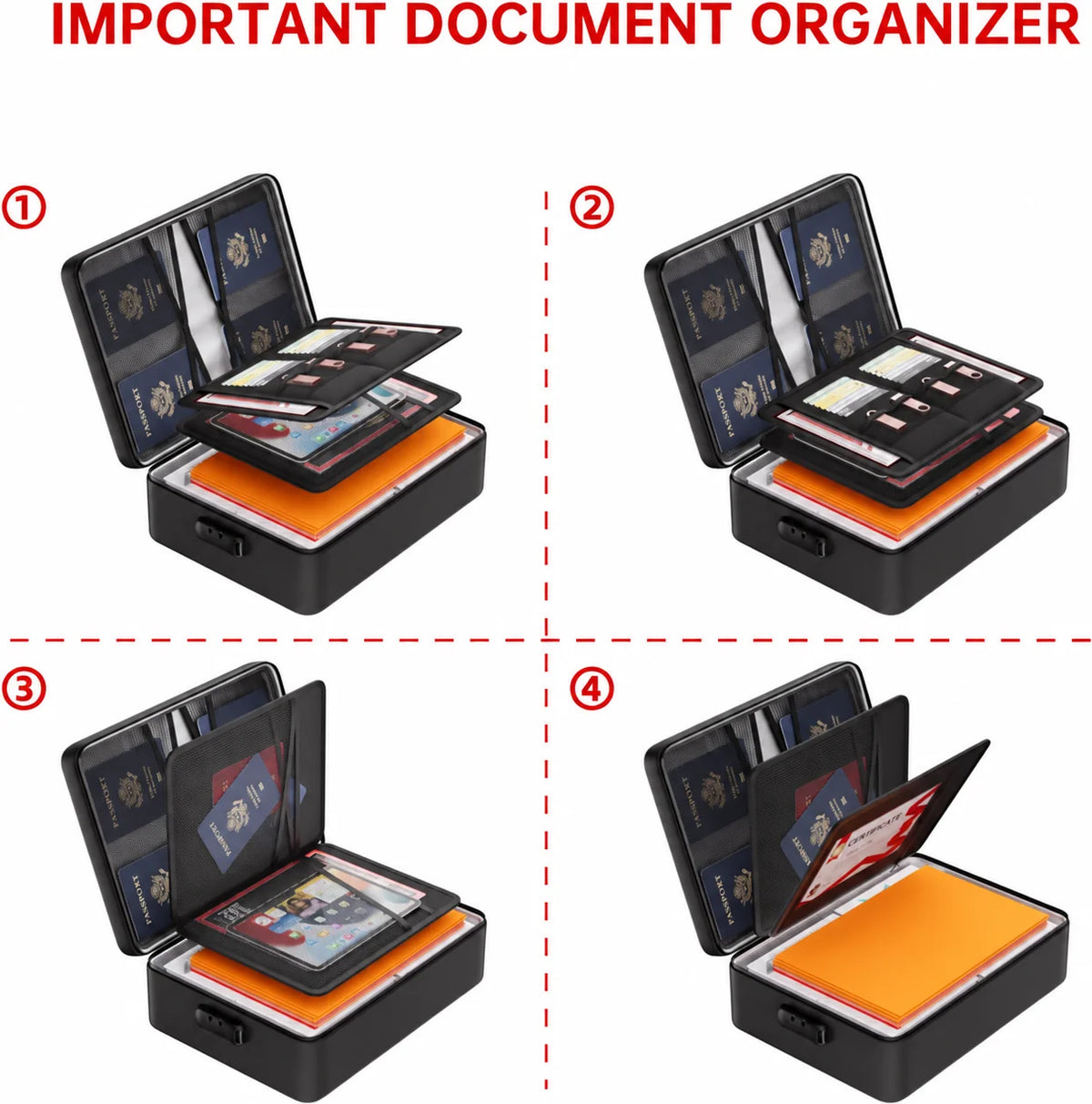 EmberGuard┃Fire-Proof Document Bag